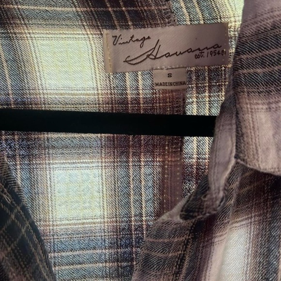 Vintage Havana Plaid Frayed Hem Dress - NWOT - Picture 6 of 6